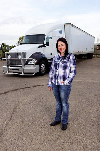 istock Female Truck Driver 487921769