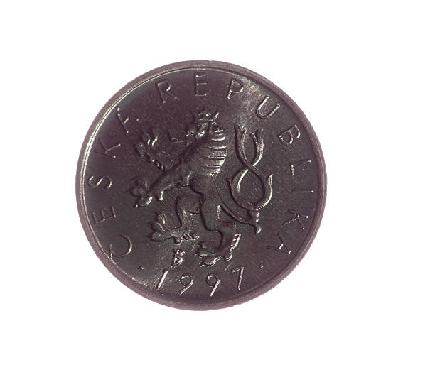 istock metal coins isolated on white background. top view 487922308