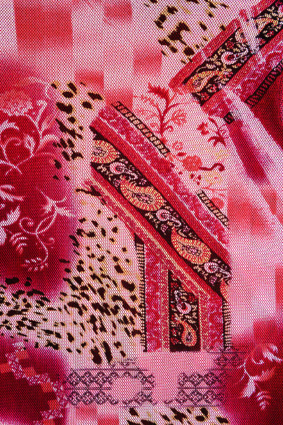 istock texture fabric tiger and flowers for background 487923112