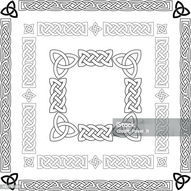 Celtic Knots Patterns Frameworks Vector Illustration Stock Illustration - Download Image Now