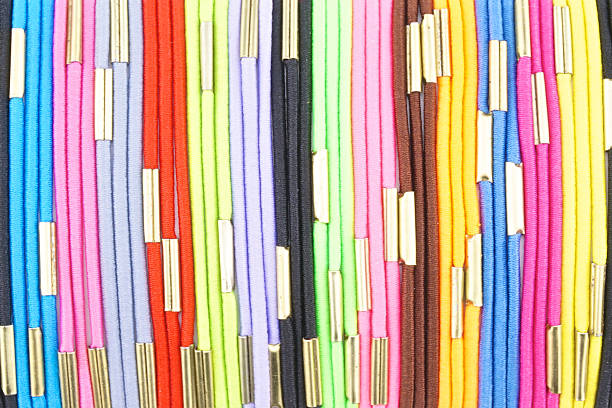 istock Colorful hair band connect with gold iron pattern 487923711