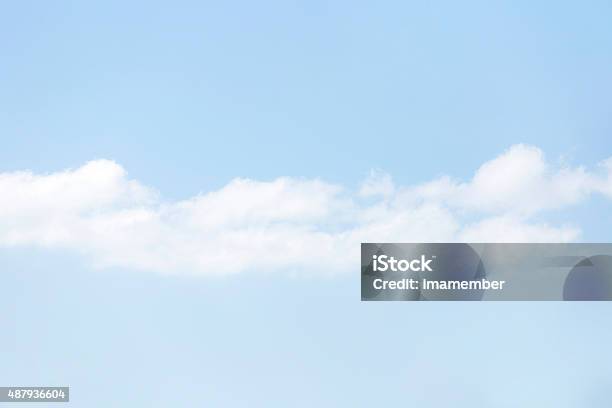 Beautiful Blue Sky With Soft White Clouds Background Copy Space Stock Photo - Download Image Now