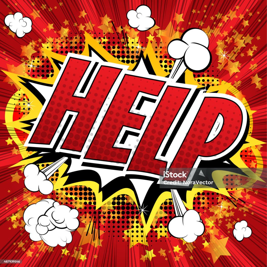 Comic Need Help Help Comic Book Style Word Stock Illustration - Download Image Now ...