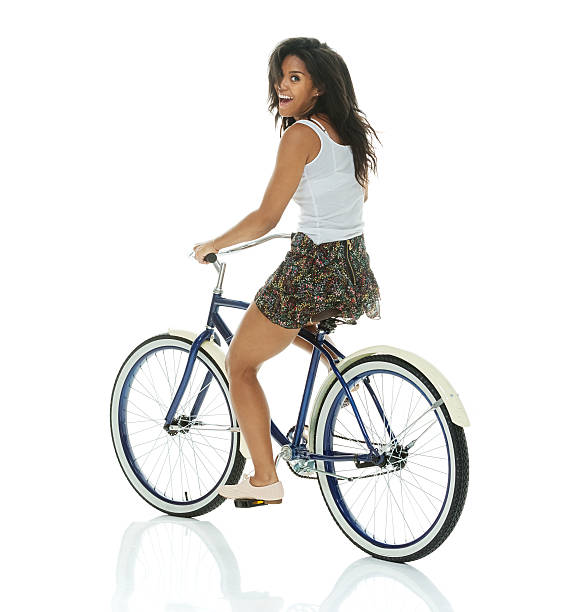 istock Woman riding bicycle 487942760