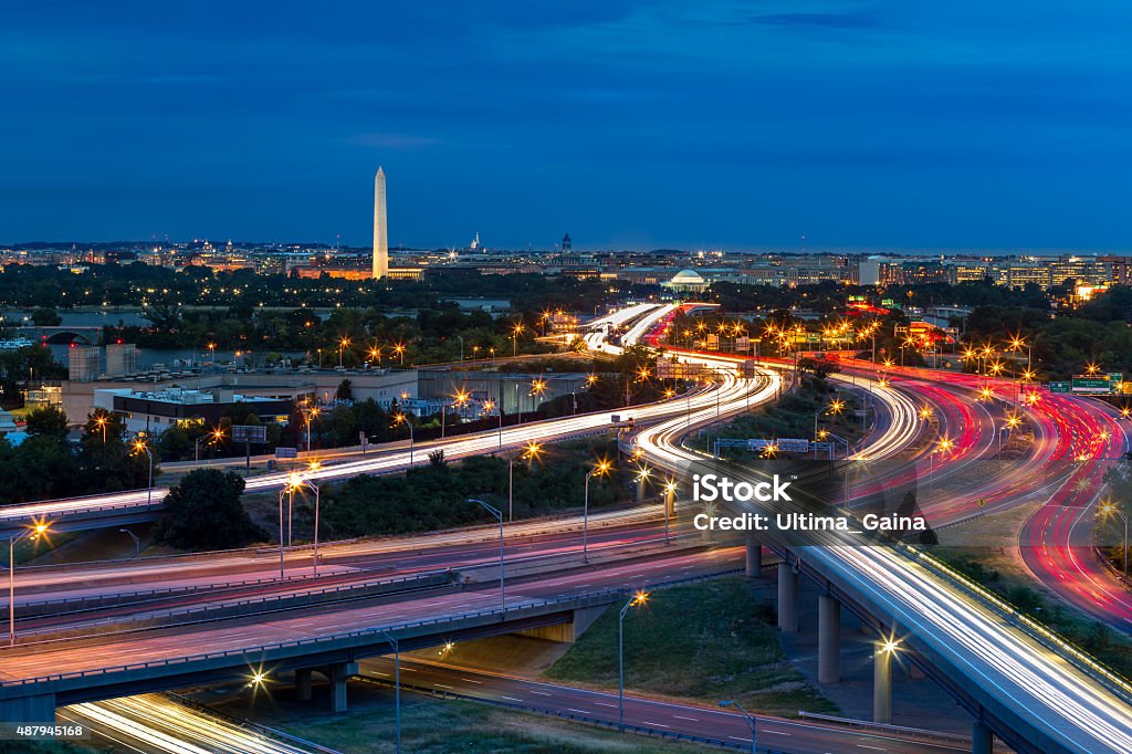 Washington D.C., de la ville au crépuscule - Photo de Washington DC libre de droits