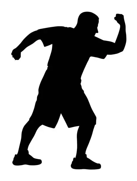 Vector illustration of Martial art exercises