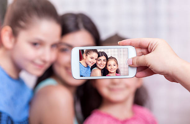 istock Family selfie at home 487950400