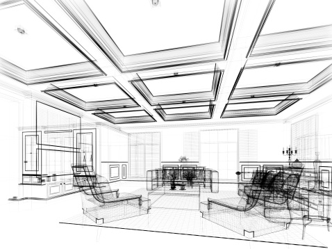sketch design of interior living