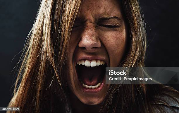 Shes Reached The End Of Her Rope Stock Photo - Download Image Now - Shouting, Women, Screaming