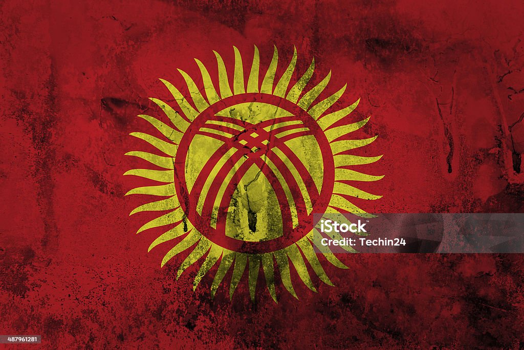 Kyrgyzstan Flag Grunge Kyrgyzstan Flag Abstract Stock Photo