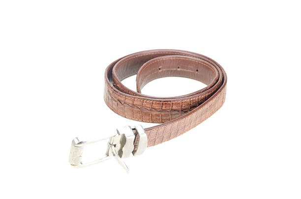 istock vintage belt made from crocodile skin isolated on white 487962243