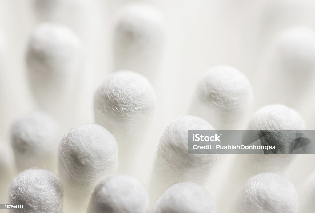 Cotton swaps. Close up of cotton buds. Beauty Stock Photo