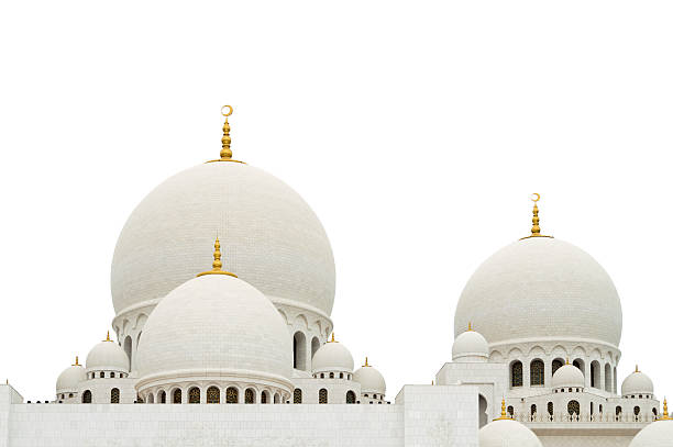 árabe telhado isolado a branco - mosque imagens e fotografias de stock