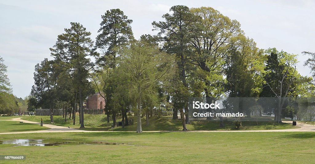 James forte e Fort Pochahontas - Foto de stock de Williamsburg - Virgínia royalty-free