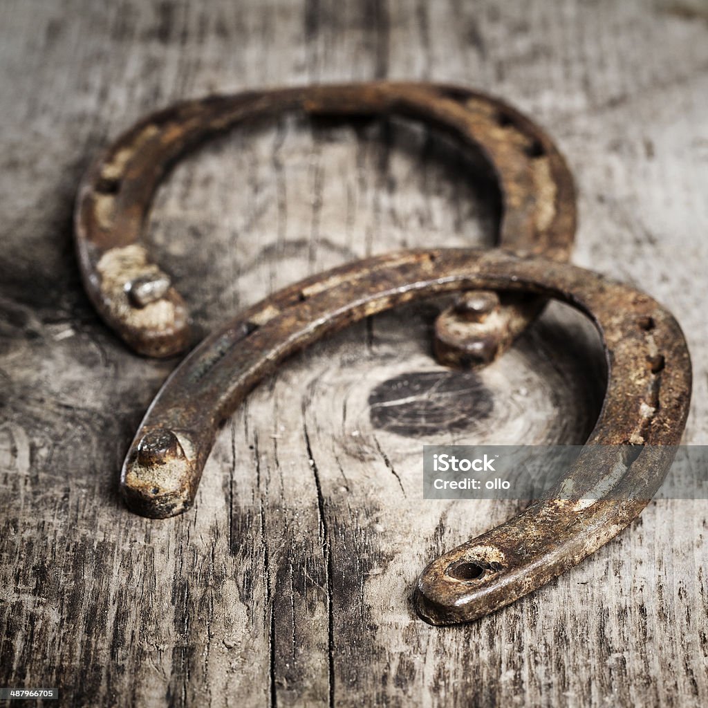 Deux Lancer de fer à cheval - Photo de Acier libre de droits