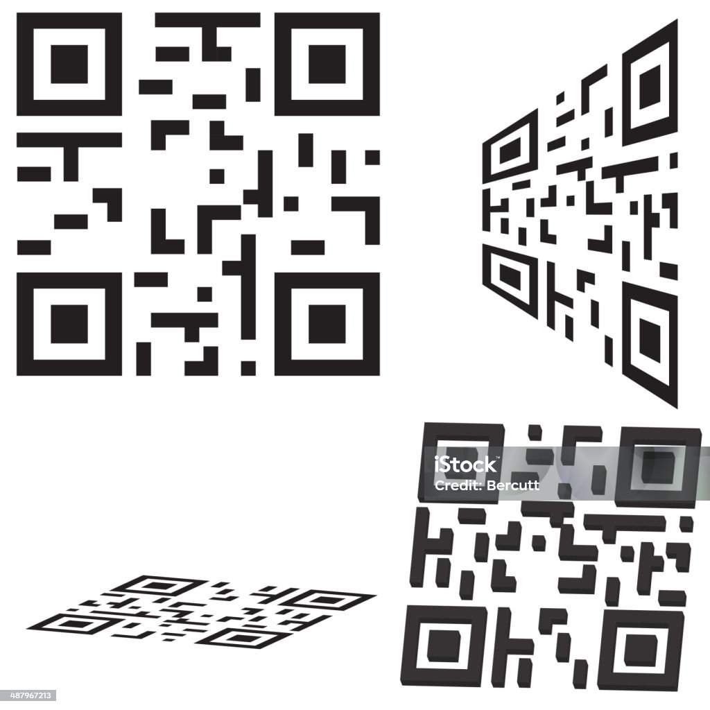 Flash Code Library Set Of Qr Code And Flash Code Stock Illustration - Download Image Now ...