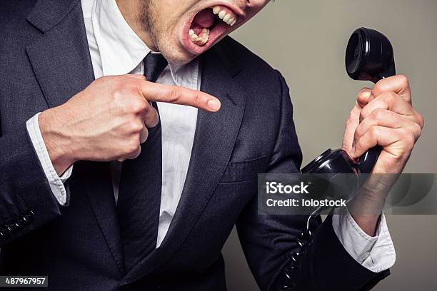 Angry Businessman On The Phone Stock Photo - Download Image Now - Adult, Anger, Asian and Indian Ethnicities