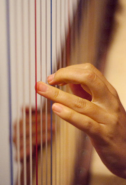 istock Playing the harp detail 487969232