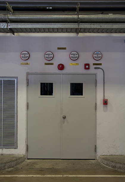 istock Grungy wall with door 487969400