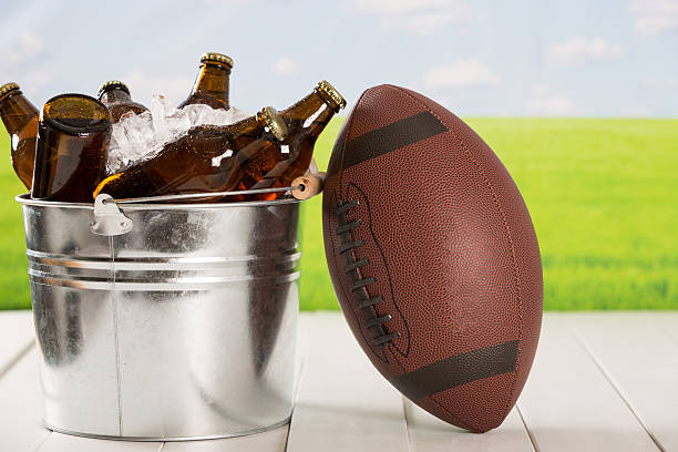 Very cold beers American football with a cold beer in a bucket hrant dink stock pictures, royalty-free photos & images