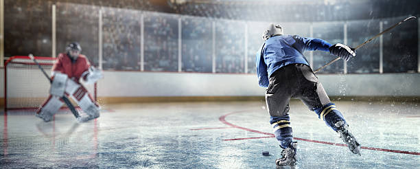 istock Ice hockey players in action 487971350