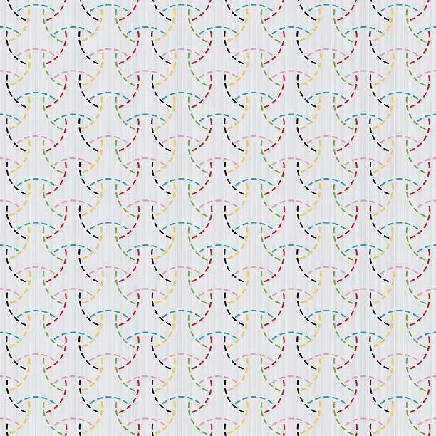 Vector illustration of Abstract japanese needlework. Sashiko. Seamless texture.