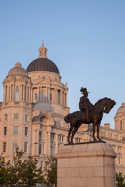 istock Edward VII Statue and Port Building at Pier Head; Liverpool 487972590