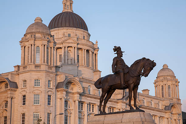 istock Edward VII Statue and Port Building at Pier Head; Liverpool 487972606