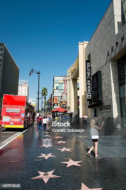 Hollywood Walk Of Fame Stock Photo - Download Image Now - 2015, Boulevard, California