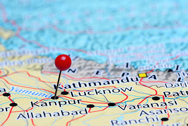 istock Kanpur pinned on a map of Asia 487973830