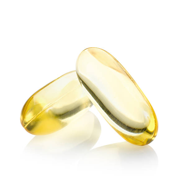 istock Omega 3 capsules from Fish Oil on white background 487974642