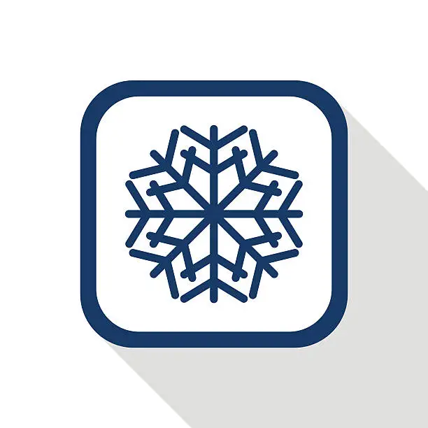 Vector illustration of snow flake flat design icon