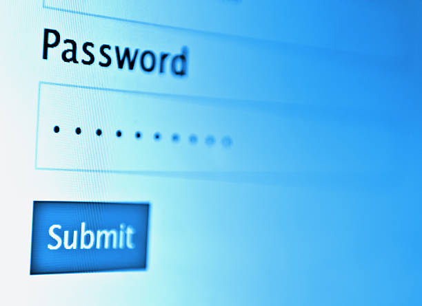 istock password on monitor screen 487976530