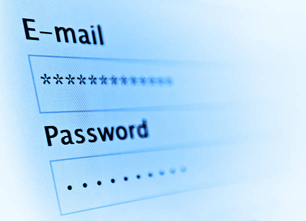 istock Login and password on monitor screen 487976578