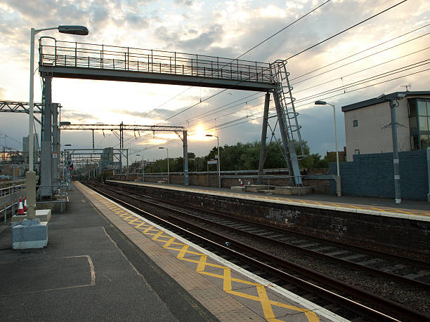 Train station stock photo