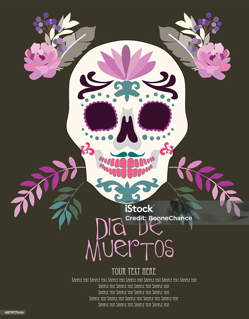 Day of the Dead Skulls Day of the Dead card in Mexico with Skulls 2015 stock vector