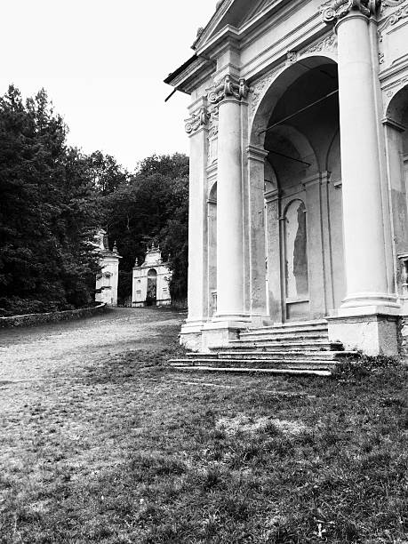 istock Sacro Monte of Varese. Black and White 487978656