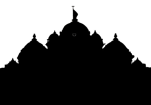 Black - Akshardham temple in New Delhi, India