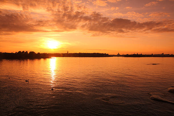 istock Sunset over sea in Finland, Helsinki 487998087