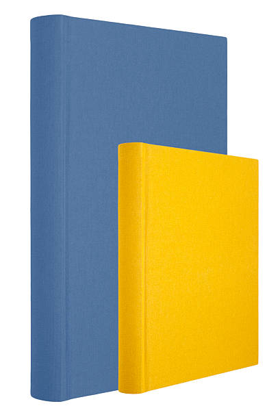istock Blue and yellow books isolated on white 488000059
