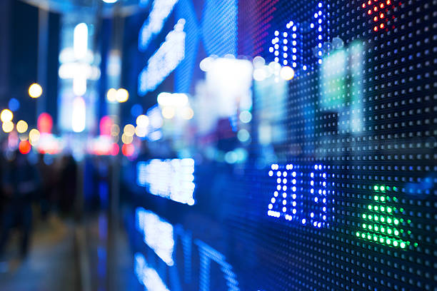 istock Display of Stock market quotes 488001157