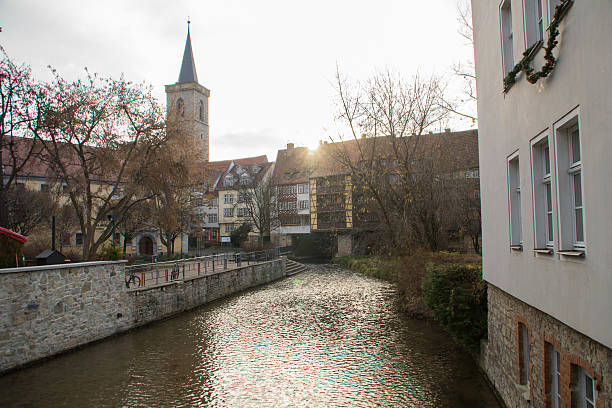 krämerbrücke erfurt - krämerbrücke foto e immagini stock