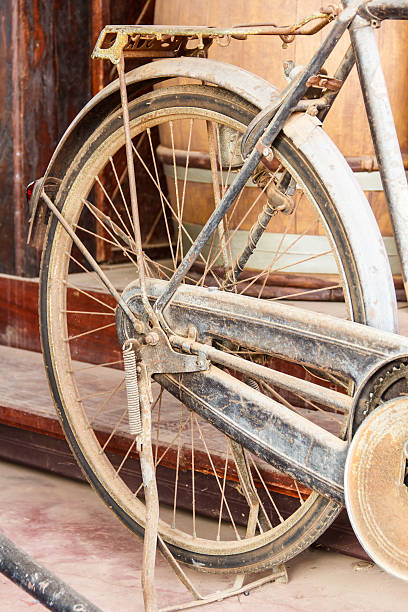 istock Old bike against 488001305