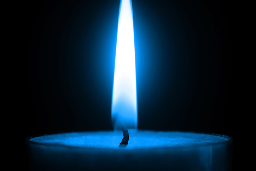 Candle in the dark, Blue Candle Light