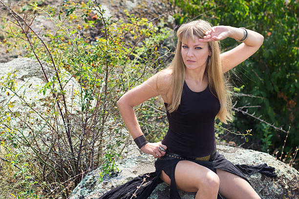 istock Beautiful girl on a walk 488001374