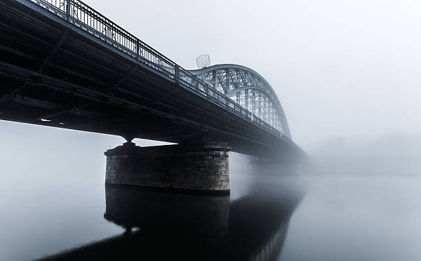 istock Bridge in the fog 488002117
