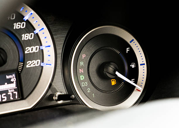 istock Car Dashboard - running out of gas 488002257