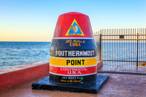 Florida Buoy sign marking the southernmost point