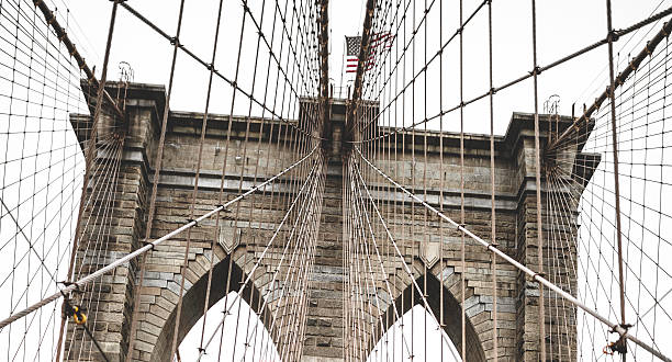 istock Nyc architecture of the brooklyn bridge on manhattan 488004047