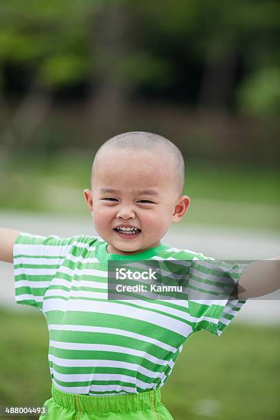 Happy Boy Outdoors Stock Photo - Download Image Now - Asian and Indian Ethnicities, Babies Only, Baby - Human Age